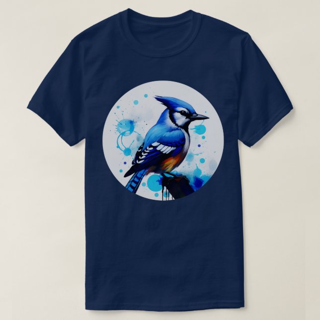 Blue jay bird 3 T-Shirt (Design Front)
