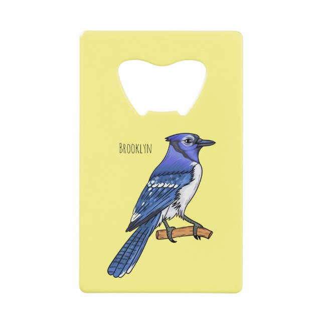 Blue jay bird cartoon illustration (Front)