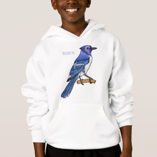 Blue jay bird cartoon illustration
