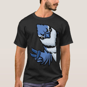 Blue Jay Bird Cyanocitta Cristata From Side T-Shir T-Shirt