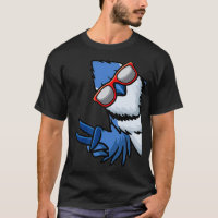 Blue Jay Bird Cyanocitta Cristata From Side With a