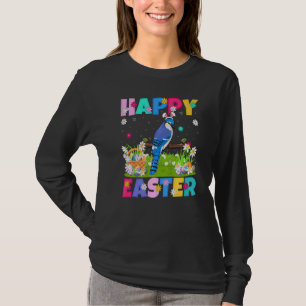 Blue Jay Bird Happy Easter Bunny Blue Jay Easter S T-Shirt