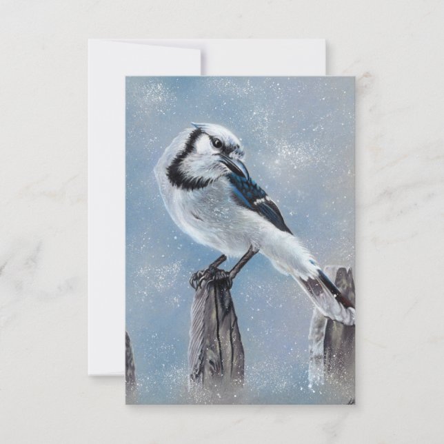 Blue jay bird note card (Front)