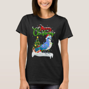 Blue Jay Bird   Xmas Decoration Santa Blue Jay Chr T-Shirt