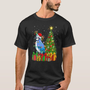 Blue Jay Bird  Xmas Holiday Santa Blue Jay Christm T-Shirt