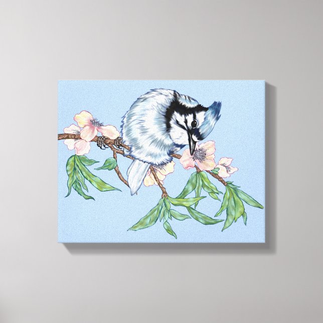 Blue jay canvas print (Front)
