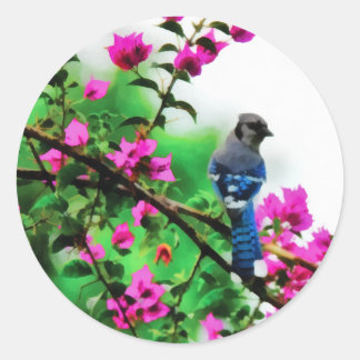 Blue Jay Classic Round Sticker