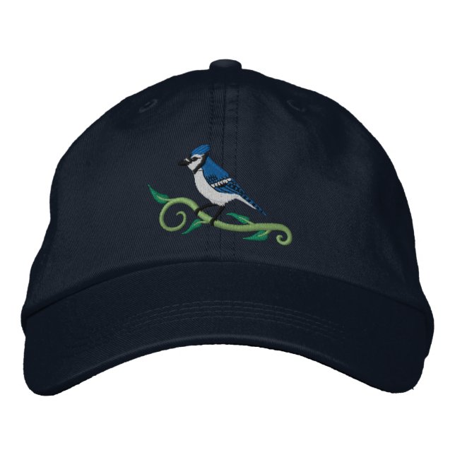 Blue Jay Embroidered Hat (Front)
