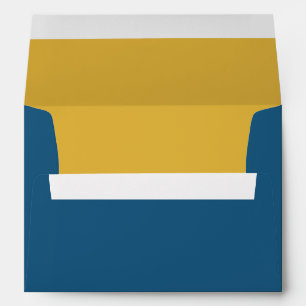 Blue Jay Gold Insert Wedding Envelope