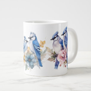 Blue Jay Greeting Large Coffee Mug