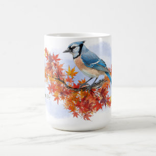 Blue Jay in Fall Colours Coffee Mug