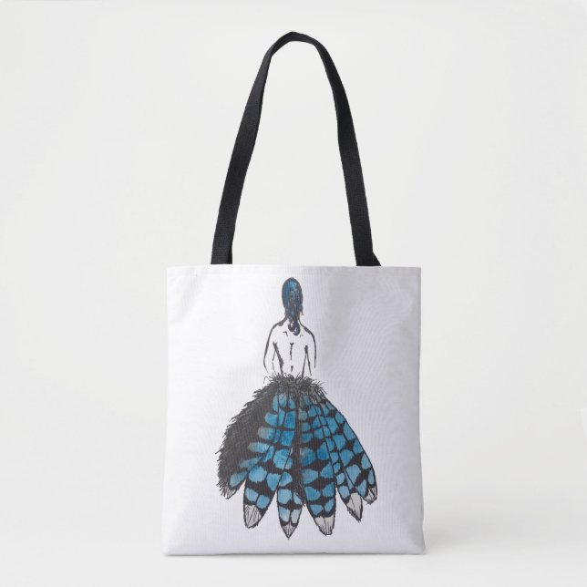Blue Jay Lady Tote Bag (Front)