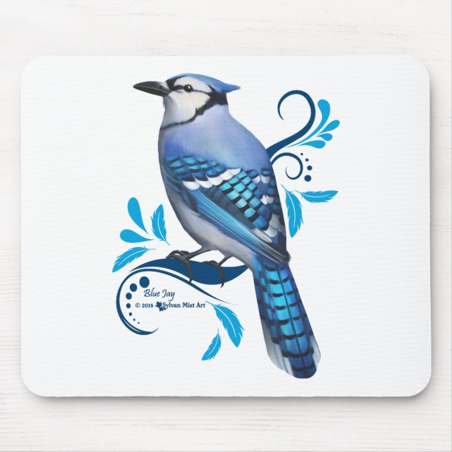 Blue Jay Mouse Pad (Front)