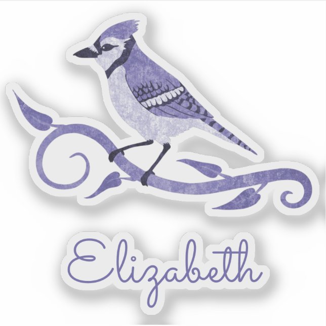 Blue Jay Name Vinyl Stickers (Front)