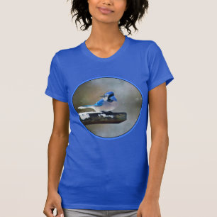 Blue Jay Painting - Original Bird Art T-Shirt