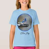 Blue Jay Painting - Original Bird Art T-Shirt