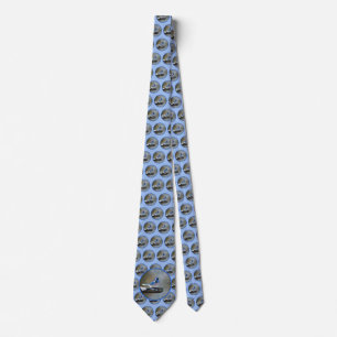 Blue Jay Painting - Original Bird Art Tie