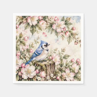 Blue jay paper plate napkin