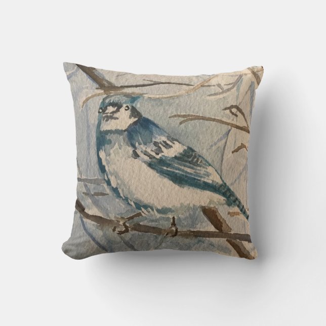 Blue Jay Pillow (Front)