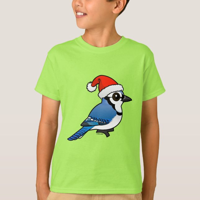 Blue Jay Santa T-Shirt (Front)