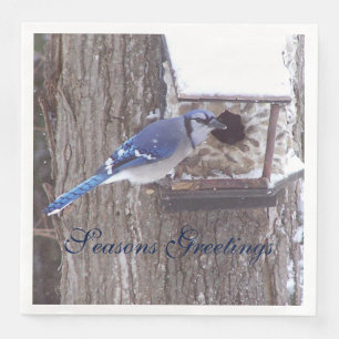 Blue Jay Seasons Greetings Napkin