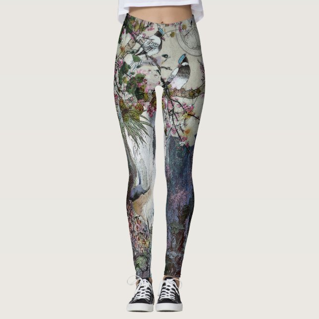 Blue Jay Serenades Spring Leggings (Front)
