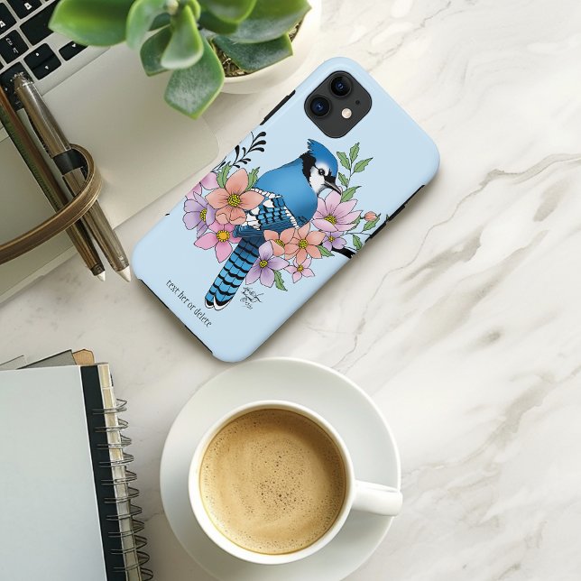 Blue Jay Spring Flowers Case-Mate iPhone Case (Creator Uploaded)