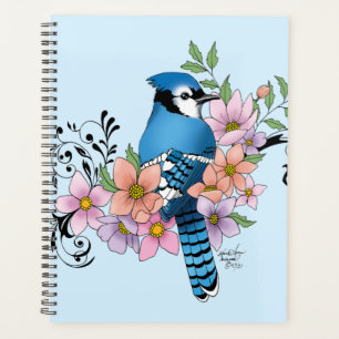 Blue Jay Spring Flowers Planner