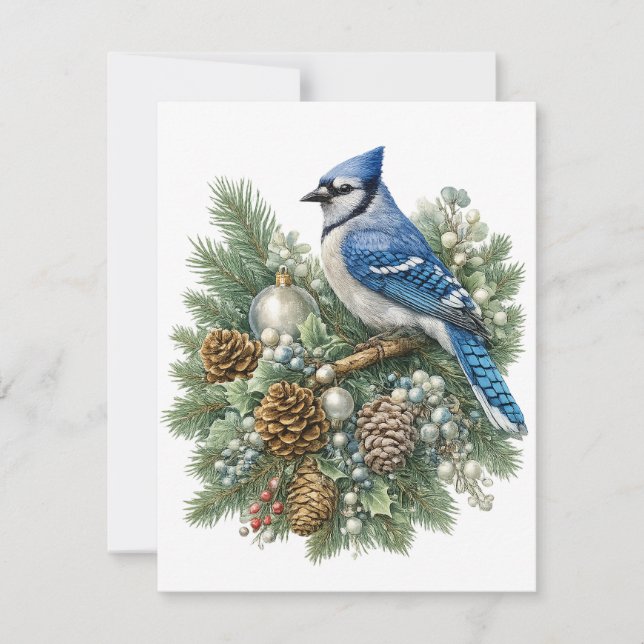 Blue Jay Winter Songbirds Collection  Card (Front)