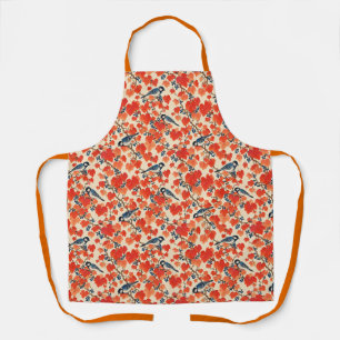 Blue Jays and Autumn Grape Vines Apron