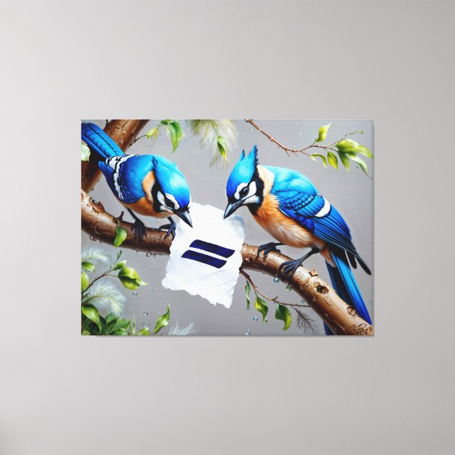 Blue Jays Contemplating Canvas Print (Front)