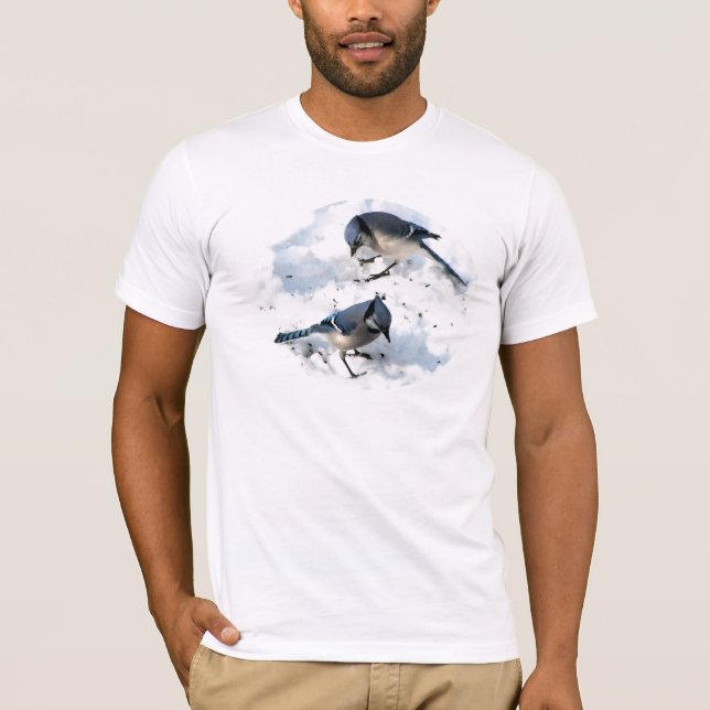 Blue Jays in Snow T-Shirt (Front)