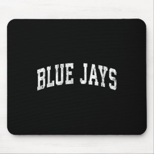 Blue Jays Mascot Vintage Athletic Sports Name Desi Mouse Pad