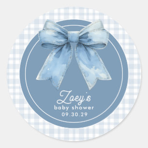 Blue Jean Baby Baby Shower Classic Round Sticker