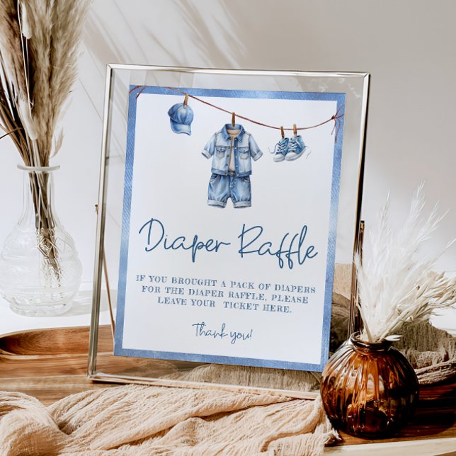 Blue Jean Baby Baby Shower Diaper Raffle Poster (Creator Uploaded)