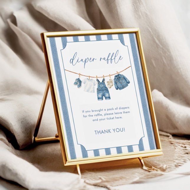 Blue Jean Baby Baby Shower Diaper Raffle Sign (Creator Uploaded)