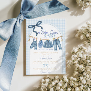 Blue Jean Baby Baby Shower Invitation