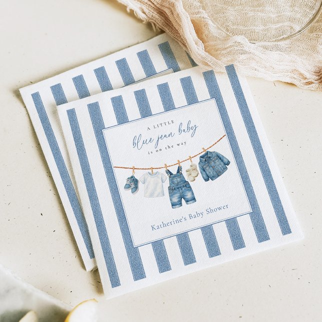 Blue Jean Baby Baby Shower  Napkin (Creator Uploaded)