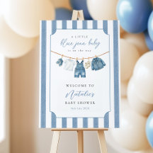 Blue Jean Baby Baby Shower Welcome Sign
