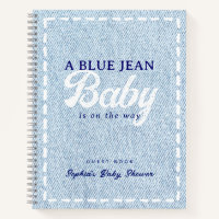 Blue Jean Baby Boy Baby Shower Guest Book