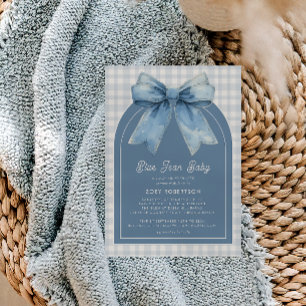 Blue Jean Baby Boy Baby Shower Invitation