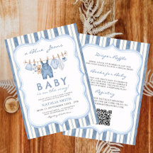 Blue Jean Baby Clothesline All in One Baby Shower