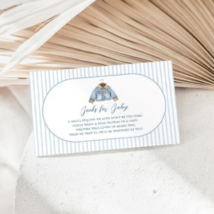 Blue Jean Baby Denim Baby Shower Books For Baby Enclosure Card