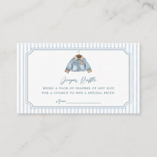 Blue Jean Baby Denim Baby Shower Diaper Raffle Enclosure Card