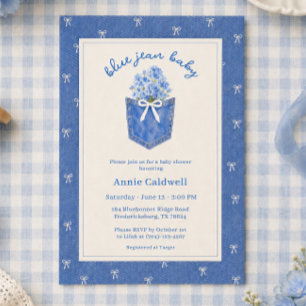 Blue Jean Baby Denim Baby Shower Invitation