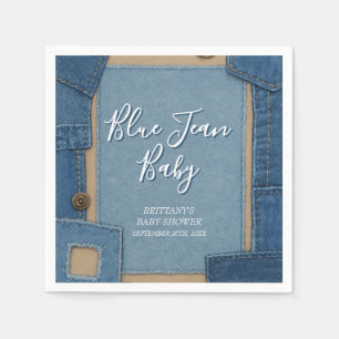 Blue Jean Baby Denim Baby Shower Napkin
