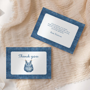 Blue Jean Baby Denim Baby Shower Thank You Card