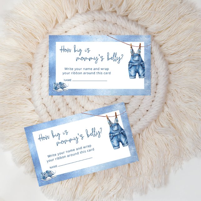 Blue Jean Baby Denim Blue How Big Is Mummy's Belly Enclosure Card (Creator Uploaded)