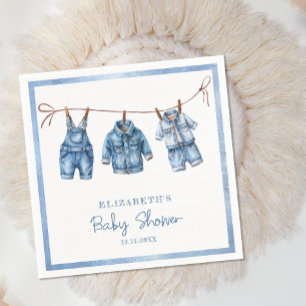 Blue Jean Baby Denim Boy Baby Shower Napkin