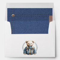 Blue Jean Baby Denim Pocket Lined Baby Shower